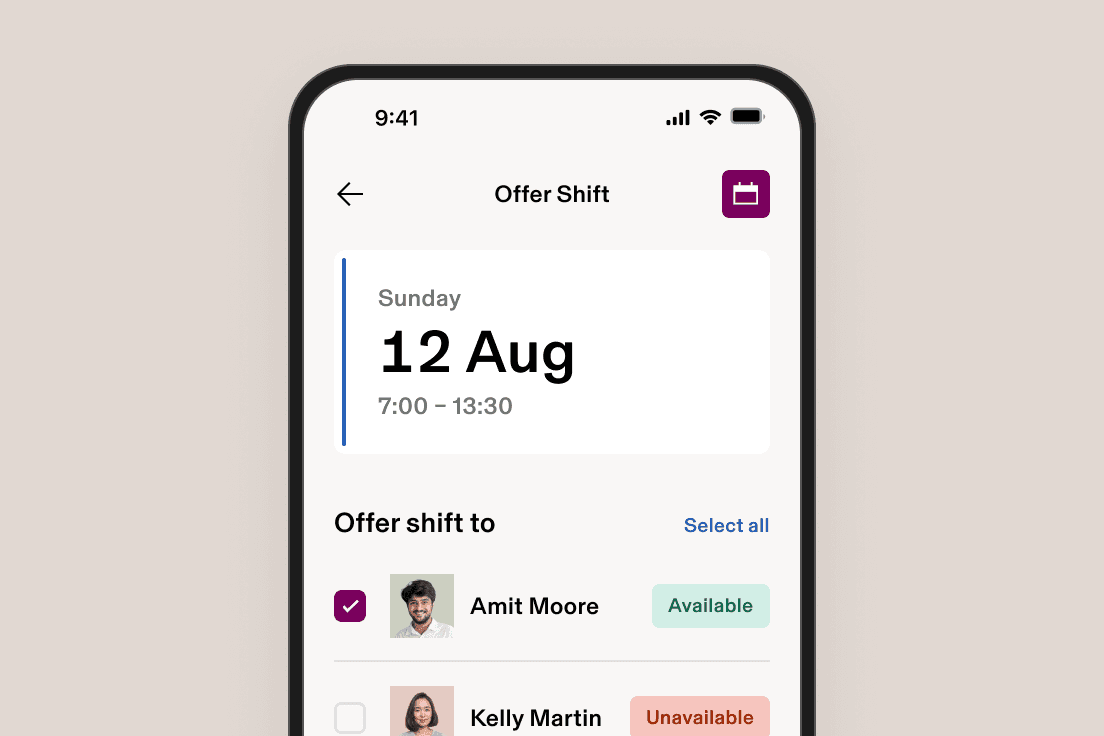 Offer shift