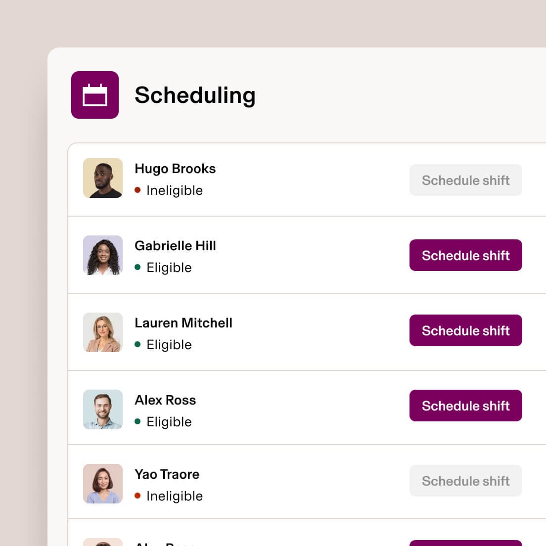 Healthcare scheduling