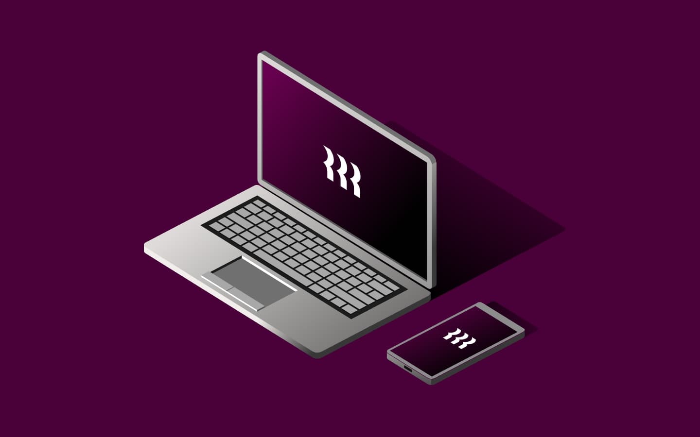 Laptop and cellphone with Rippling logo on them both.